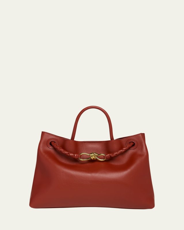 Medium Andiamo Leather Shoulder Bag